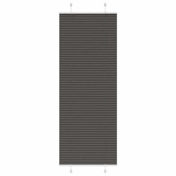 Vidaxl vidaXL Plisirana senčila črna 75x200 cm, širina blaga 74,4 cm