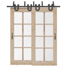 Vidaxl vidaXL Sistem za montažo drsnih vrat, 200 cm, jeklo, črne barve