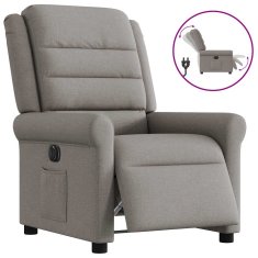 Vidaxl Električni naslanjač taupe blago