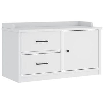 Vidaxl klop v preddverju SANDNES Bela 87x40x50 cm masivni les bor