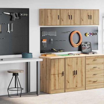 Vidaxl vidaXL Garažne omare 2 kosa Craftsman hrast lepljen les