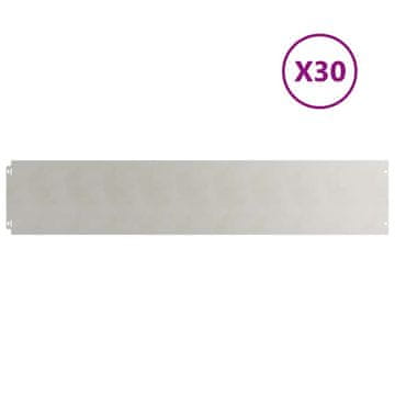Vidaxl Robniki za trato 30 kosov 20x103 cm iz nerjavečega jekla