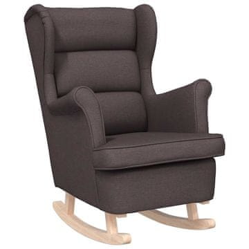 Vidaxl Gugalni stol Temno rjava 74x90x102 cm Tkanina
