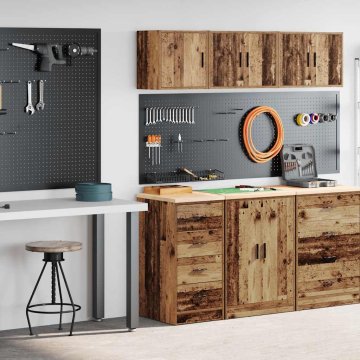 Vidaxl vidaXL Garažne omare 2 kosa iz predelanega lesa, lepljenega lesa