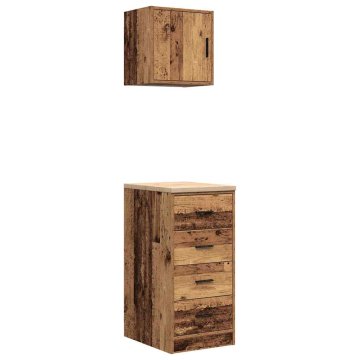 Vidaxl Garažne omare 2 kosa star les inženirski les