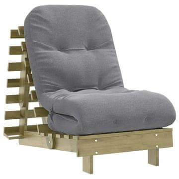 Vidaxl Futon z ležiščem 60x206x11 cm impregnirana borovina