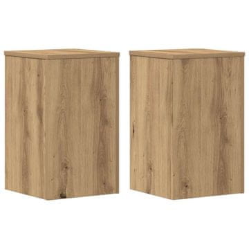 Vidaxl Stojalo za rastline 2 kosa artisan hrast 30x30x50 cm inž. les