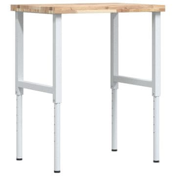 Vidaxl Delovna miza 80x60x(73-99,5) cm trden akacijev les pravokotna