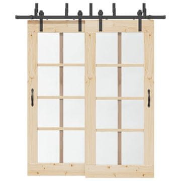 Vidaxl vidaXL Sistem za montažo drsnih vrat, 200 cm, jeklo, črne barve
