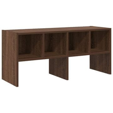 Vidaxl Regal za čevlje zložljiva rjavi hrast 89,5x30x40 cm