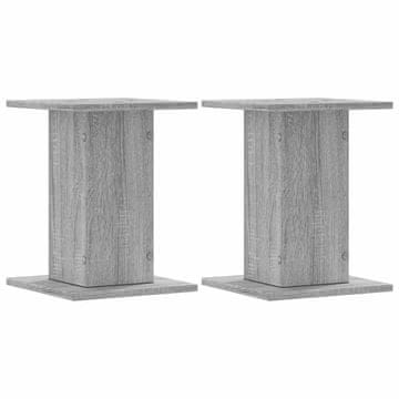 Vidaxl Stojalo za zvočnike 2 kosa siva sonoma 30x30x40 cm inž. les
