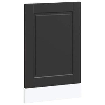 Vidaxl Plošča za pomivalni stroj Porto črn 45x1,5x57 cm inž. les