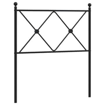 Vidaxl Kovinsko nadomestno vzglavje črno 75 cm