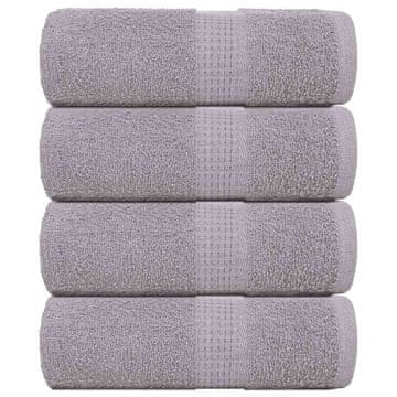Vidaxl vidaXL Brisače za goste 4 kosi sive 30 x 50 cm 360 g/m² 100 % bombaž