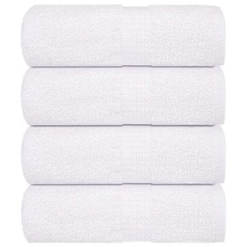 Vidaxl vidaXL Brisače za goste, 4 kosi, bele, 30 x 50 cm, 100 % bombaž