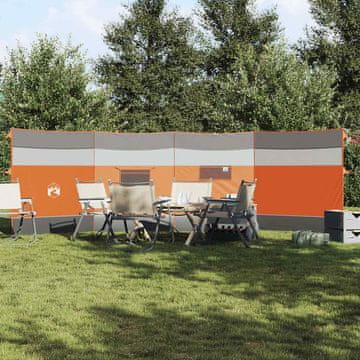 Vidaxl vidaXL Kamperska vetrovka sivo-oranžna 510 x 153 cm vodoodporna
