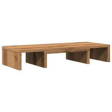 Vidaxl Stojalo za monitor nastavljivo artisan hrast 60x24x10,5 cm les