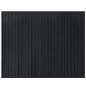 Vidaxl Pravokotna preproga črna 80x100 cm bambus