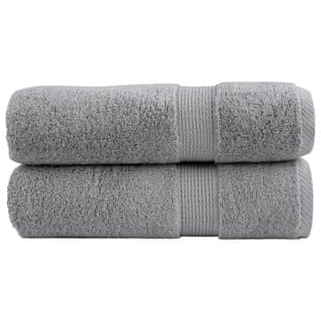 Vidaxl vidaXL Premium brisače SOLUND, 2 kosa, sive, 50 x 100 cm