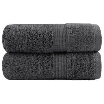 Vidaxl vidaXL Premium brisače SOLUND, 2 kosa, antracit, 30x50 cm