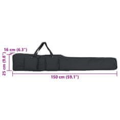 Vidaxl Torba za ribiške palice črna 150 cm oxford tkanina