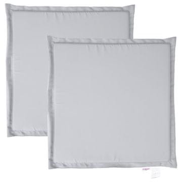 Vidaxl Blazina za vrtni sedež 2 kosa svetlo siva 45x45x2 cm kvadratna