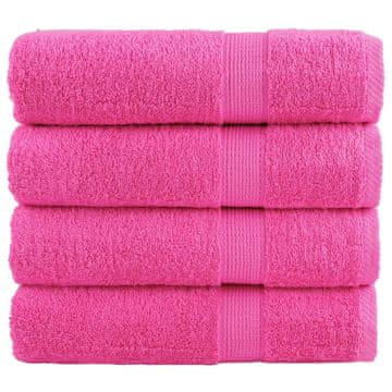Vidaxl vidaXL Premium brisače SOLUND, 4 kosi, roza, 50 x 100 cm, 600 g/cm²