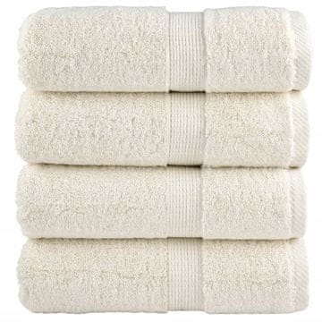 Vidaxl vidaXL Premium brisače SOLUND, 4 kosi, kremne, 30 x 50 cm, 600 g/cm²