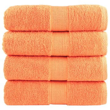 Vidaxl vidaXL Premium brisače SOLUND, 4 kosi, oranžne, 30x30 cm