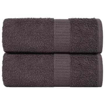 Vidaxl vidaXL Brisače za goste, 2 kosa, antracit, 30 x 50 cm, 100 % bombaž