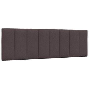 Vidaxl Blazina za vzglavje Hanko temno rjava 160 cm blago