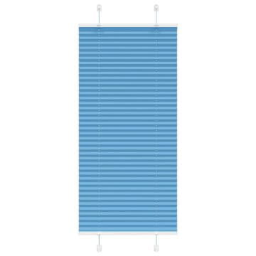 Vidaxl Plisirana senčila modra 55x150 cm, širina blaga 54,4 cm, poliester