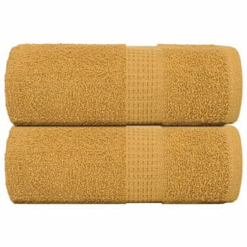 Vidaxl vidaXL Milne brisače 2 kosa zlate 30 x 30 cm 360 g/m² 100 % bombaž