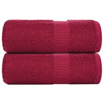 Vidaxl vidaXL Brisače, 2 kosa, bordo 30x30 cm, 100 % bombaž