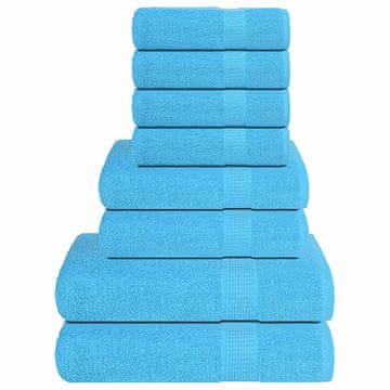 Vidaxl 8-delni komplet brisač FROGN turkizna 360 g/m²