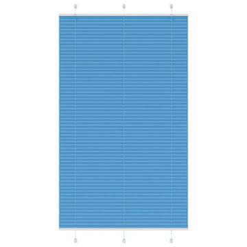 Vidaxl Plisirana senčila modra 115x200 cm, širina blaga 114,4 cm, poliester