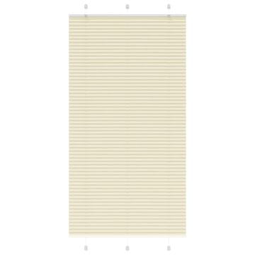Vidaxl Plisirana zavesa kremne barve 105x200 cm, širina blaga 104,4 cm, poliester