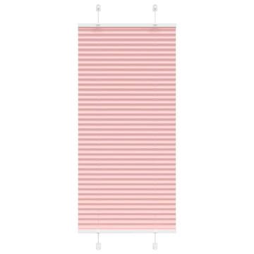 Vidaxl Plisirana zavesa roza 65x150 cm širina blaga 64,4 cm poliester