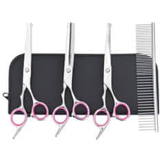 Vidaxl 4 kosi škarij za nego psov iz nerjavečega jekla