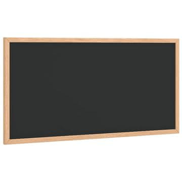 Vidaxl Tabla za pisanje z okvirjem iz masivnega borovega lesa črna 60x30 cm