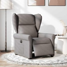 Vidaxl Električni naslanjač taupe blago