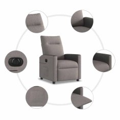 Vidaxl Električni naslanjač taupe blago