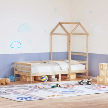 Vidaxl vidaXL Baldahin za otroško posteljo, 118x70x176,5, masiven borov les