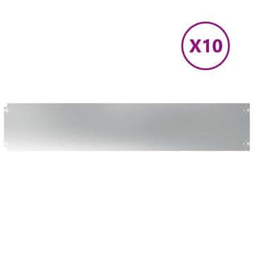 Vidaxl Travnate obrobe 10 kosov 20x103 cm Pocinkano jeklo
