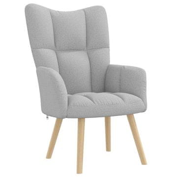 Vidaxl Relaksacijski stol Cloud Grey Fabric
