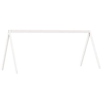Vidaxl Streha za otroško posteljo bela 199x95,5x88 cm trdna borovina
