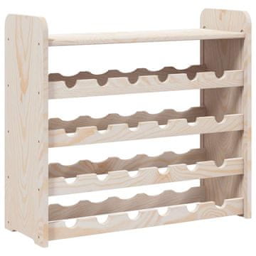 Vidaxl Stojalo za vino z zgornjo ploščo 67,5x25x60 cm trdna borovina
