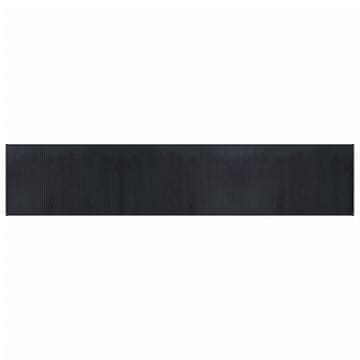 Vidaxl Pravokotna preproga črna 60x300 cm bambus