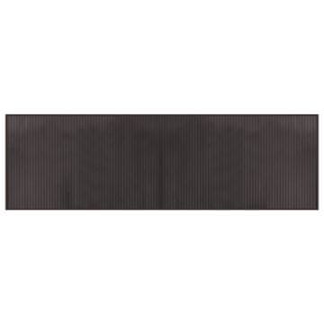 Vidaxl Preproga pravokotna temno rjava 60x200 cm bambus