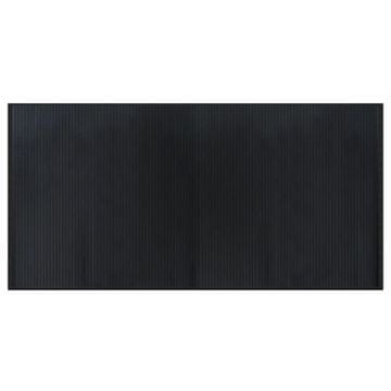 Vidaxl Preproga pravokotna črna 100x200 cm bambus